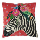 Trimits Half Stitch Tapestry Kit Ð Cushion: Zebra, 40x40cm, Includes Pre-Printed Canvas, Acrylic Yarns, Needle, Cushion Back, Instructions in English, French, German-1
