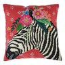 Trimits Halb-Stich Gobelin-Set – Kissen: Zebra, 40x40 cm, mit vorgedrucktem Leinen, Acrylgarnen, Nadel, Kissenrückseite, Anleitung in Englisch, Französisch, Deutsch