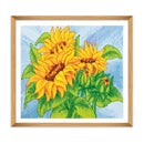 Trimits Counted Cross Stitch Kit Ð Large: Sunflowers, 36x36cm, Includes Aida Fabric, Pre-Sorted Threads, Needle, Personalizing Alphabet, Instructions in English, French, German-2