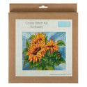 Trimits Counted Cross Stitch Kit Ð Large: Sunflowers, 36x36cm, Includes Aida Fabric, Pre-Sorted Threads, Needle, Personalizing Alphabet, Instructions in English, French, German