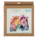 Trimits Counted Cross Stitch Kit Ð Large: Zebras, 36x36cm, Includes Aida Fabric, Pre-Sorted Threads, Needle, Personalizing Alphabet, Instructions in English, French, German-4