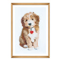 Trimits Counted Cross Stitch Kit Ð Large: Dog, 36x36cm, Includes Aida Fabric, Pre-Sorted Threads, Needle, Personalizing Alphabet, Instructions in English, French, German