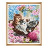 Trimits Telpatroon Kruissteekpakket Ð Groot: Katten, 36x36cm, Inclusief Aida Stof, Vooraf Gesorteerde Draden, Naald, Alfabet voor Personalisatie, Instructies in het Engels, Frans, Duits
