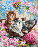 Trimits Counted Cross Stitch Kit Ð Large: Cats, 36x36cm, Includes Aida Fabric, Pre-Sorted Threads, Needle, Personalizing Alphabet, Instructions in English, French, German-4