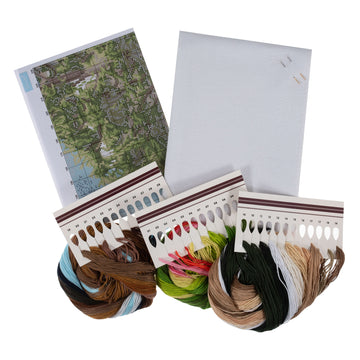 Trimits Counted Cross Stitch Kit Ð Extra Large: Harbour View, 50x50cm, Includes Aida Fabric, Pre-Sorted Threads, Needle, Instructions in English, French, German - 0