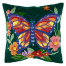 Trimits Half Stitch Tapestry Kit Ð Cushion: Flutterby, 40x40cm, Includes Pre-Printed Canvas, Acrylic Yarns, Needle, Cushion Back, Instructions in English, French, German-1