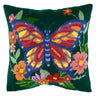 Kit de tapiz de punto medio Trimits Ð Cojín: Flutterby, 40 x 40 cm, incluye lienzo preimpreso, hilos acrílicos, aguja, respaldo de cojín, instrucciones en inglés, francés y alemán