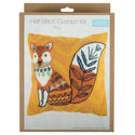 Trimits Half Stitch Tapestry Kit Ð Cushion: Fox, 40x40cm, Includes Pre-Printed Canvas, Acrylic Yarns, Needle, Cushion Back, Instructions in English, French, German