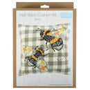 Trimits Half Stitch Tapestry Kit Ð Cushion: Bees, 40x40cm, Includes Pre-Printed Canvas, Acrylic Yarns, Needle, Cushion Back, Instructions in English, French, German-5