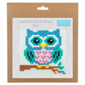 Trimits Counted Cross Stitch Kit Ð Owl, 6-Count Binca Fabric, Includes Pre-Sorted Threads, Needle, Instructions in English, French, German