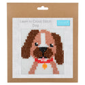 Trimits Counted Cross Stitch Kit Ð Dog, 6-Count Binca Fabric, Includes Pre-Sorted Threads, Needle, Instructions in English, French, German