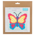 Trimits Counted Cross Stitch Kit Ð Butterfly, 6-Count Binca Fabric, Includes Pre-Sorted Threads, Needle, Instructions in English, French, German