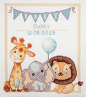 Trimits Counted Cross Stitch Kit Ð Large: Baby, 36x36cm, Includes Aida Fabric, Pre-Sorted Threads, Needle, Personalizing Alphabet, Instructions in English, French, German