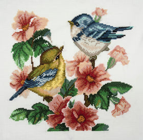 Trimits Counted Cross Stitch Kit Large: Bird, 36x36cm, Includes Aida Fabric, Pre-Sorted Threads, Needle, Personalizing Alphabet, Instru...