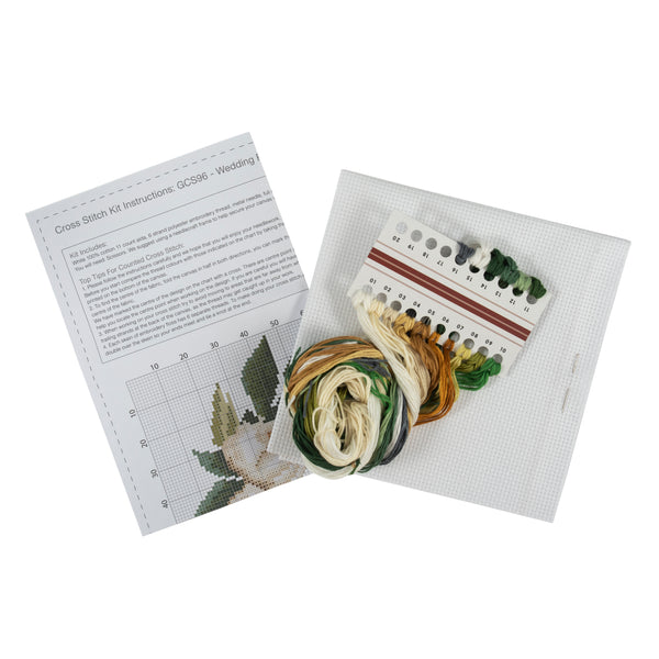 Trimits Counted Cross Stitch Kit Ð Large: Celebration Wreath, 36x36cm, Includes Aida Fabric, Pre-Sorted Threads, Needle, Personalizing Alphabet, Instructions in English, French, German