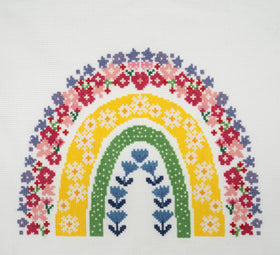 Trimits Counted Cross Stitch Kit Large: Rainbow, 36x36cm, Includes Aida Fabric, Pre-Sorted Threads, Needle, Personalizing Alphabet, Ins...