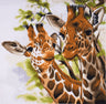 Kit de broderie au point de croix imprimé Trimits – Très grand : Girafe, toile Aïda 14 points, fils pré-triés, aiguille et instructions en anglais, français, allemand, espagnol, italien et néerlandais inclus.