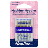 Agujas para máquina de coser Hemline: universales: surtidas: 10 piezas