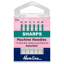 Hemline Sewing Machine Needles: Sharps-Micro: Mixed: 6 Pieces-1
