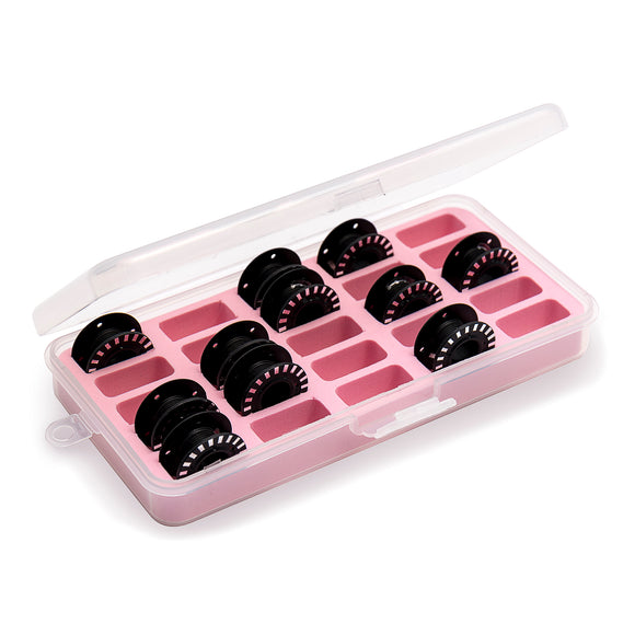 Caja de bobinas Hemline: plástico: capacidad para 25 carretes