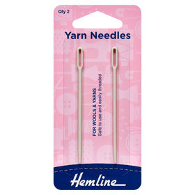 Hemline Hand Sewing Needles: Wool & Yarn: Plastic: 2 Pieces - Hand-Sewing Needles