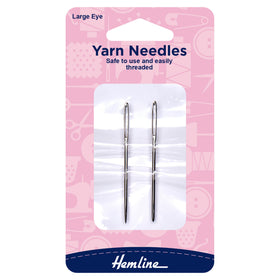 Hemline Hand Sewing Needles: Wool & Yarn: Metal: 2 Pieces - Hand-Sewing Needles