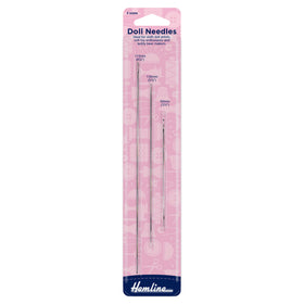 Hemline Hand Sewing Needles: Doll: 3 Pieces - Hand-Sewing Needles