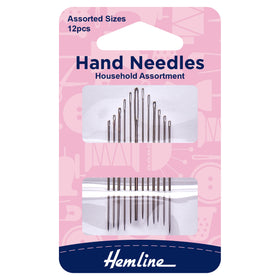 Hemline Hand Sewing Needles: Household Assorted: 12 Pieces - Hand-Sewing Needles