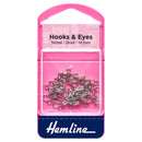 Hemline Hooks and Eyes: Nickel: 14 Sets-2