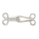 Hemline Hooks and Eyes: Nickel: Size 9: 10 Sets-2