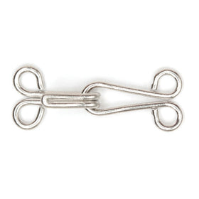Hemline Hooks and Eyes: Nickel: Size 9: 10 Sets
