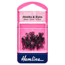 Hemline Hook and Eyes: Black: 14 Sets-2