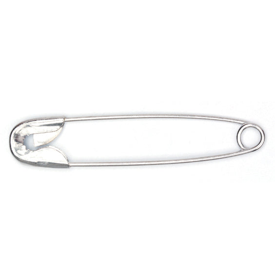 Hemline Safety Pins: 46mm: Nickel: 18 Pieces - 0