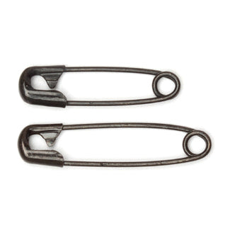 Hemline Safety Pins: Assorted: Black: 50 Pieces - 0