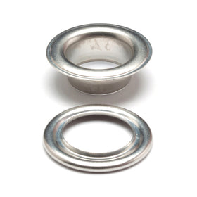 Hemline Eyelets Starter Kit: 14mm: Nickel and Silver: (G): 10 Pieces - Eyelet Starter Kit