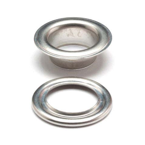 Hemline Eyelets Starter Kit: 14mm: Nickel and Silver: (G): 10 Pieces