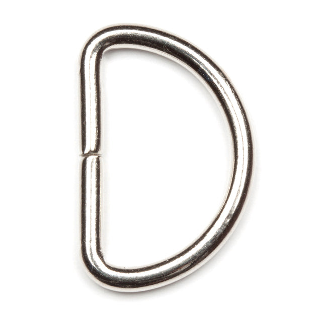 Hemline D Rings: 20mm: Nickel: 4 Pieces - 0