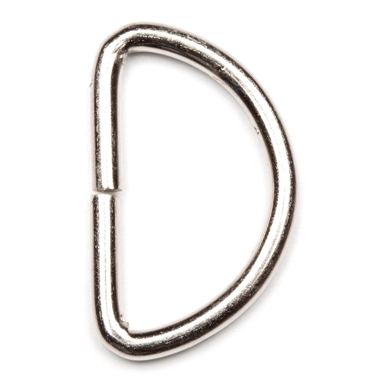 Hemline D Rings: 25mm: Nickel: 4 Pieces - 0