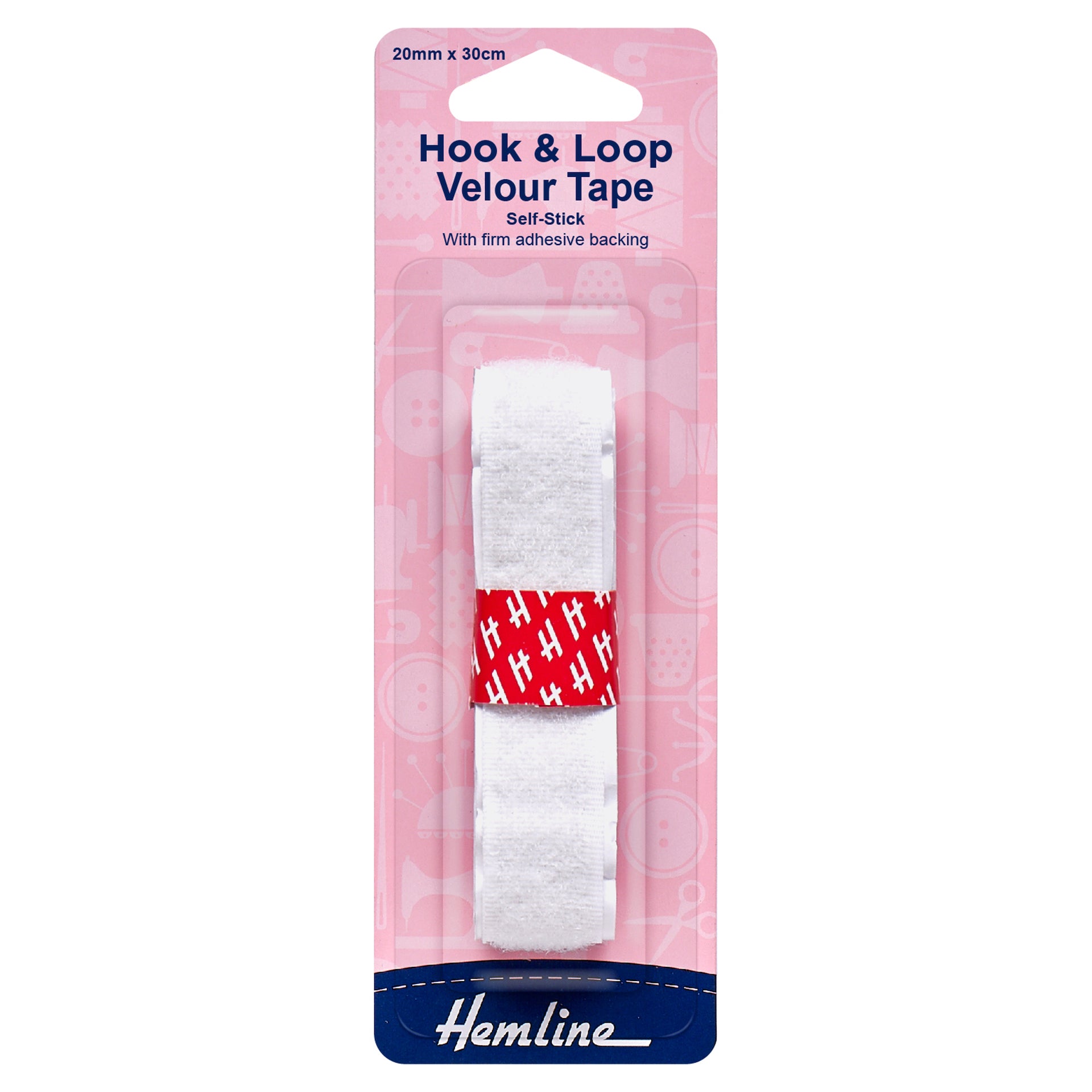 Hook & Loop Self Adhesive Tape 20mm x 30cm - White Hook & Loop Self Adhesive Tape 20mm x 30cm - White