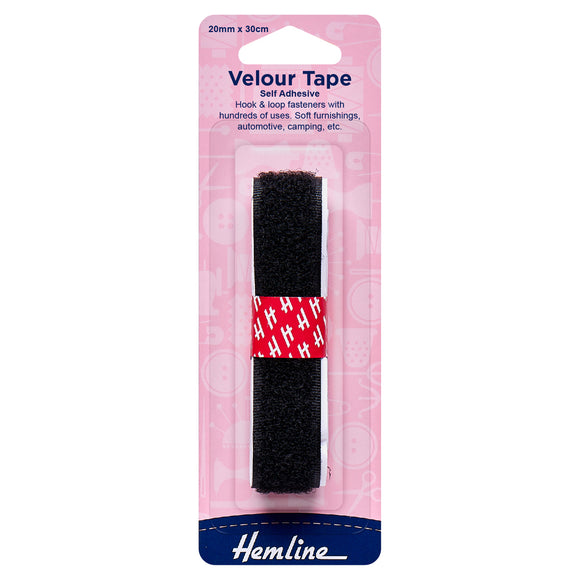 Cinta adhesiva de velcro para dobladillos: adhesiva: 30 cm x 20 mm