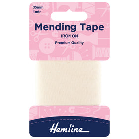 Hemline Iron-On Mending Tape: 100cm x 38mm - Invisible Mending