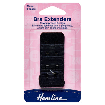 Comprar negro Extensores de espalda para sujetador Hemline: 28 mm