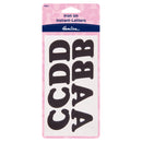 Hemline Motif: Iron-On Instant Letters: Black - 40pcs-1