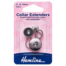 Hemline Collar Expanders: Metal - Assorted - 3pcs-1