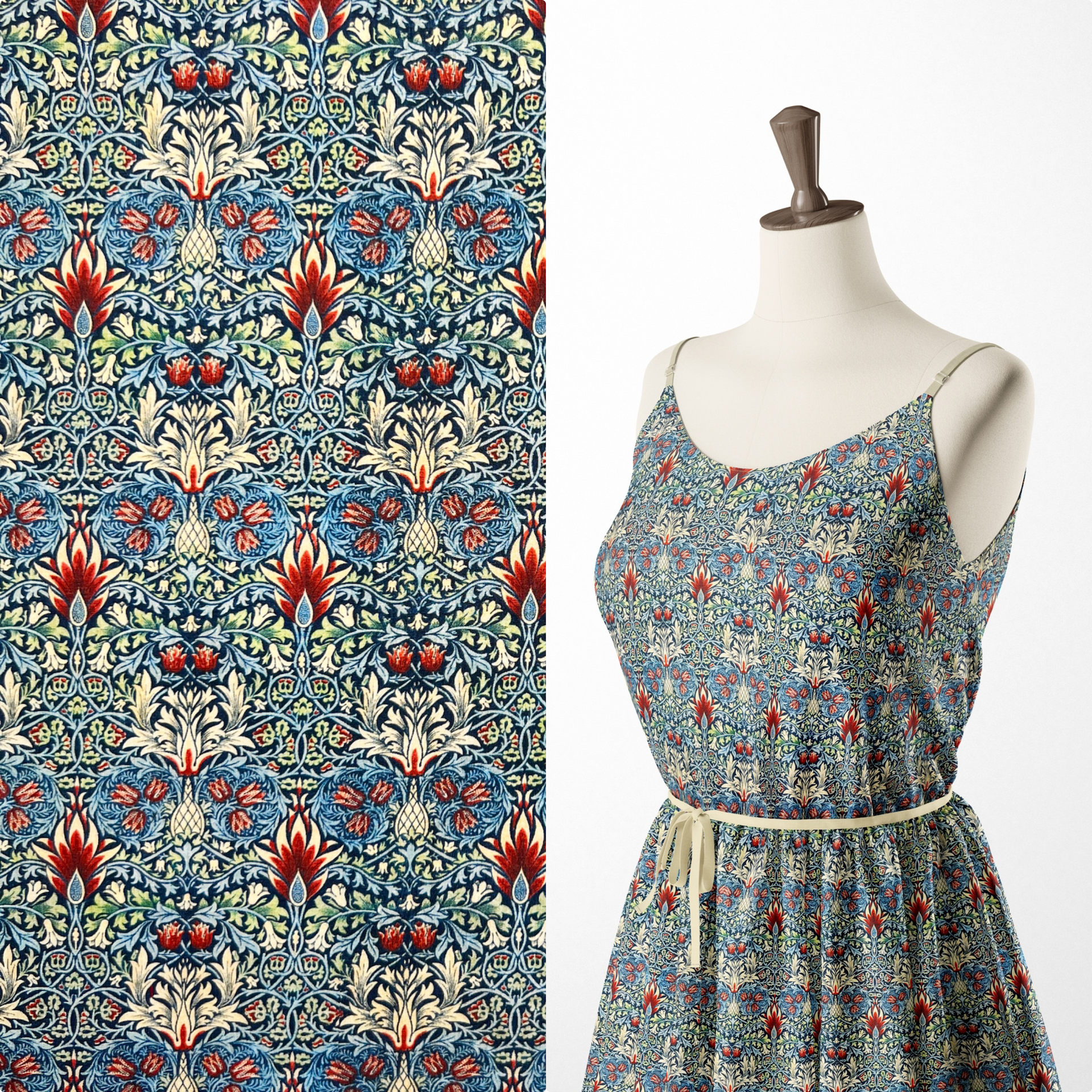 Fabriques William Morris Dressmaking Cotton Prints Fabric Fabriques William Morris Dressmaking Cotton Prints Fabric