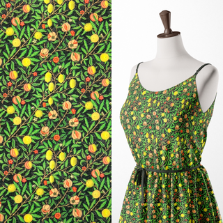 Buy pomegranate-black William Morris Dressmaking Cotton Prints Fabric