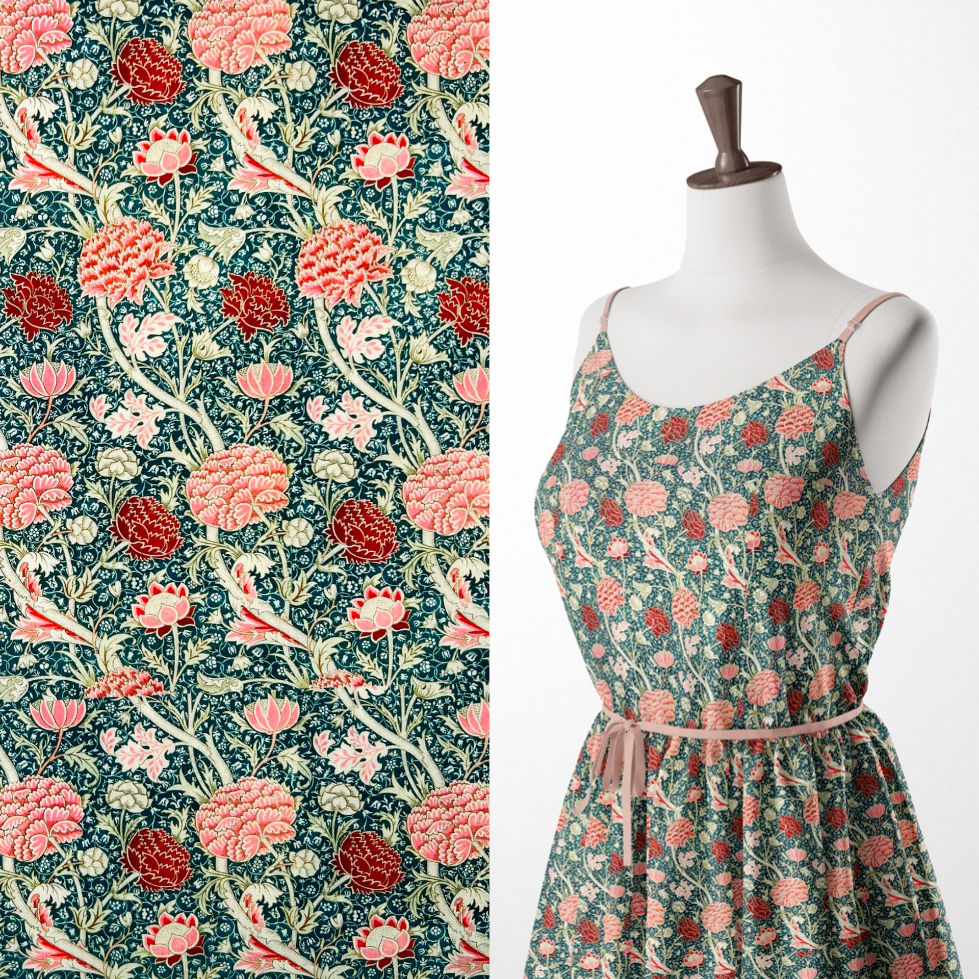 Comprar loco Tela estampada de algodón de William Morris Dressmaking