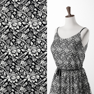 Buy white-flower William Morris Dressmaking Cotton Prints Fabric
