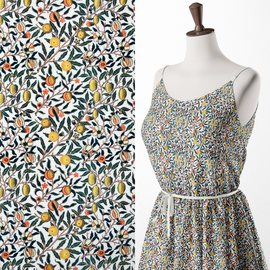 Buy pomegranate-cream William Morris Dressmaking Cotton Prints Fabric