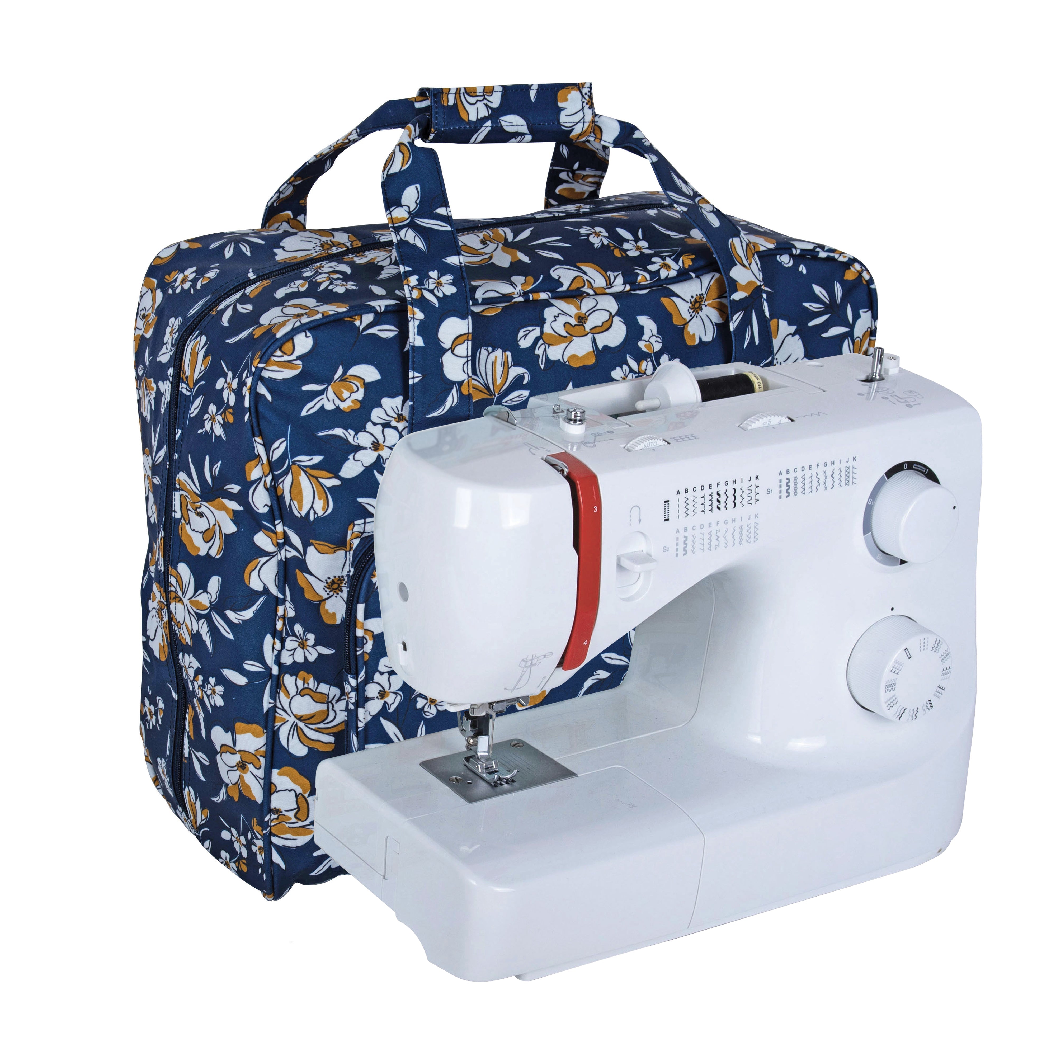 Hobby Gift: Sewing Machine Bag: Autumn Floral: Item size: (d/w/h) 20 x 44 x 38cm.